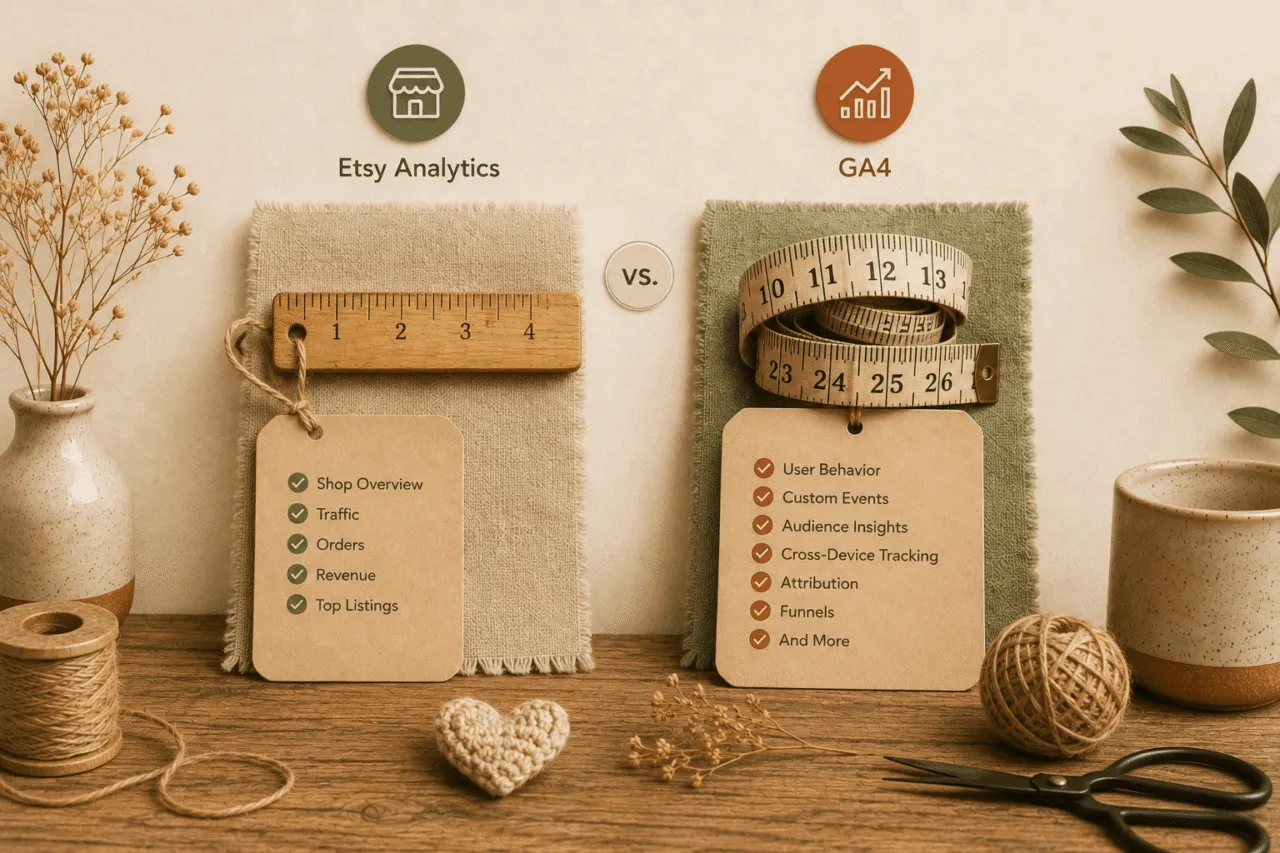 Etsy Analytics vs Google Analytics 4
