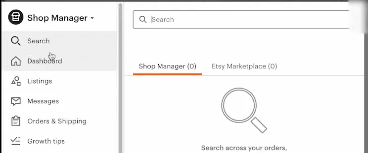 Etsy search