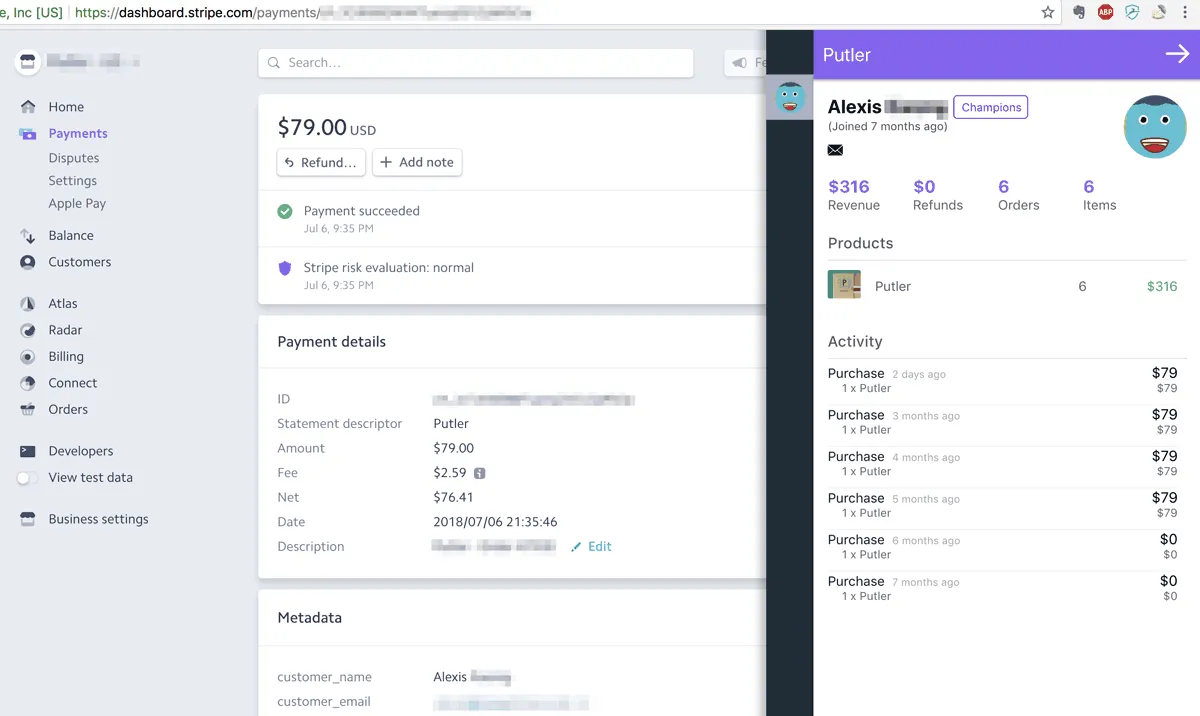 Stripe and Putler Connect