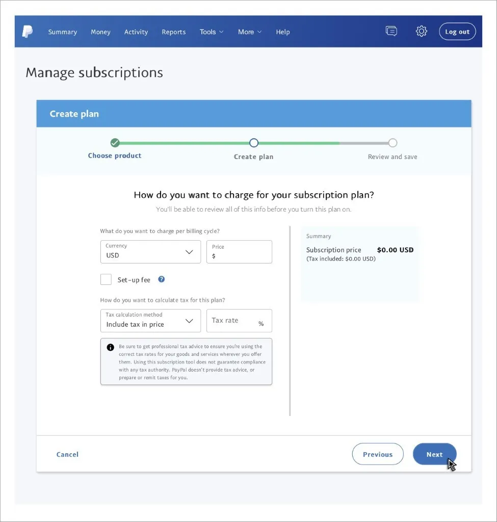 PayPal Subscriptions Setup Step5