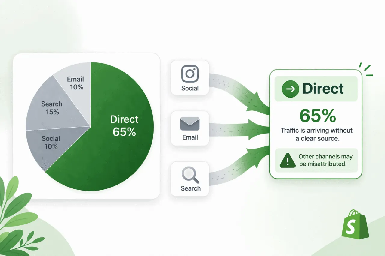 Shopify analytics Traffic source