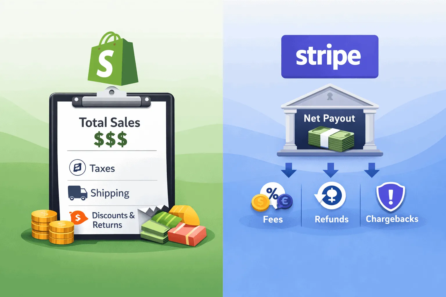Shopify and Stripe are measuring different things