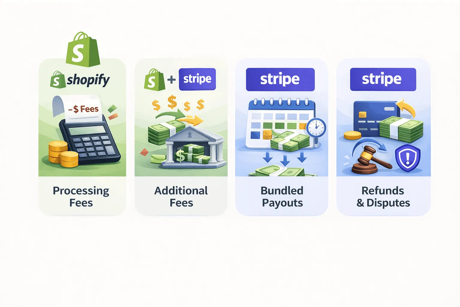 Why Shopify sales not matching Stripe payout happens 