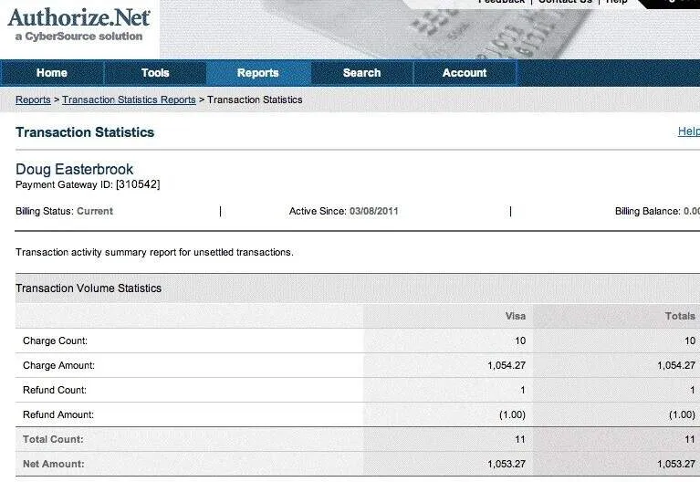 Authorize.net dashboard - stripe alternatives 2026
