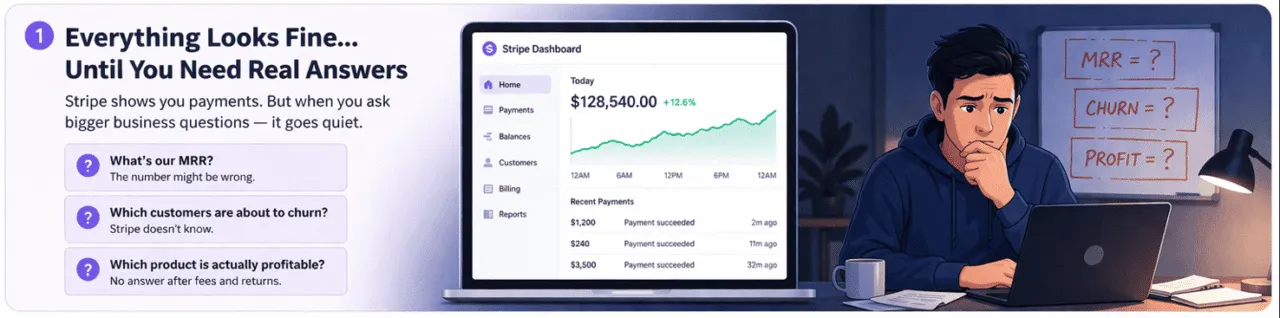 Stripe dashboard limitations