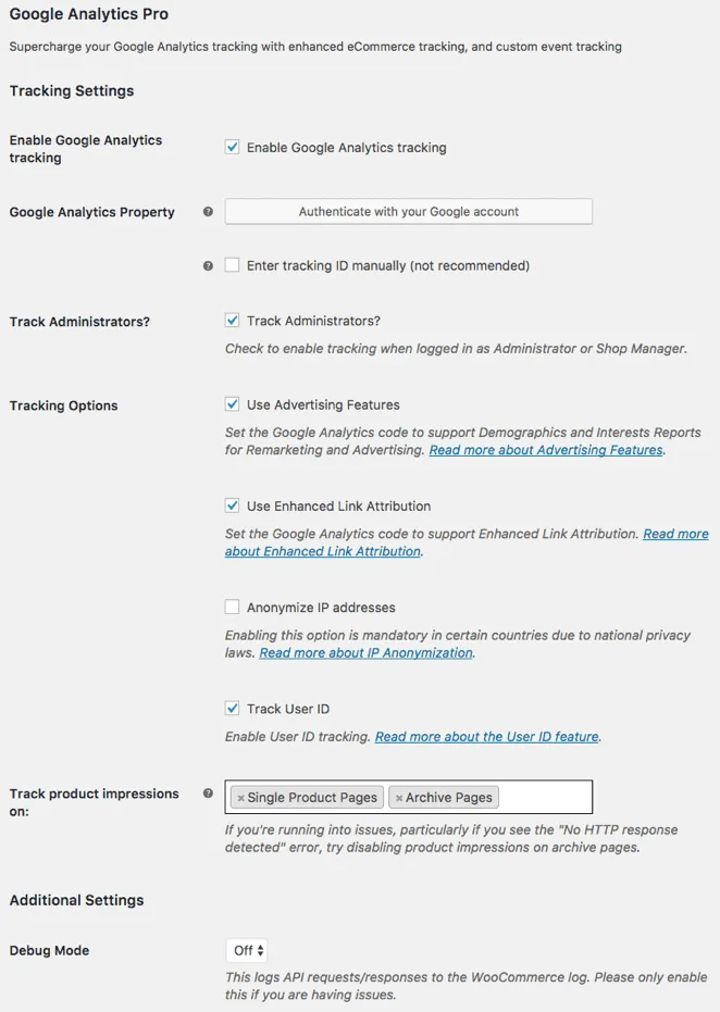 Steps to activate Google Analytics Pro on a WooCommerce store