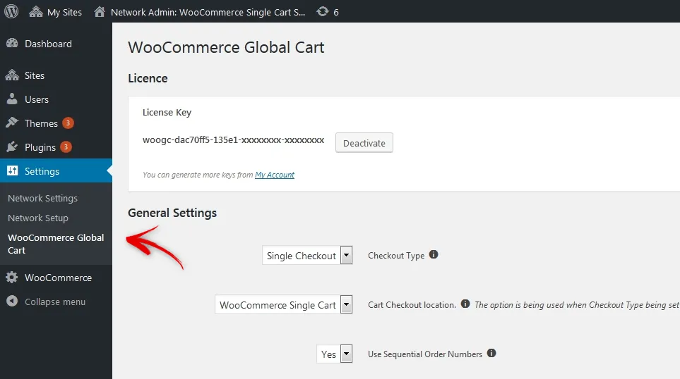 WooCommerce Global Cart dashboard for multiple WooCommerce stores