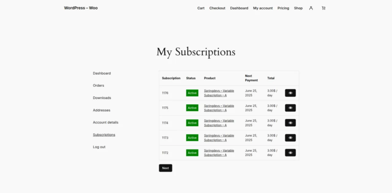 WooCommerce subscription Plugin