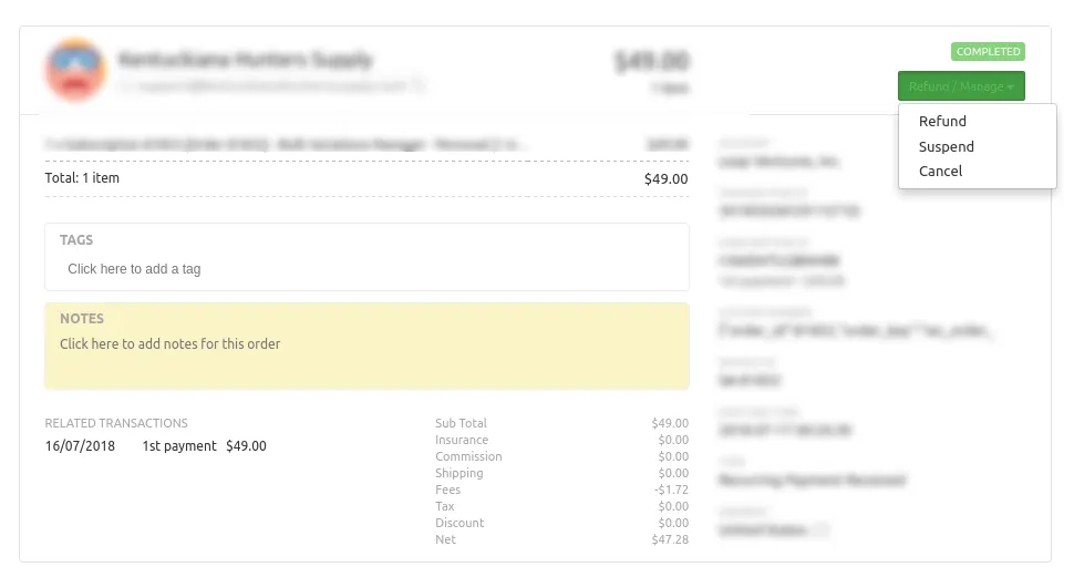 ‘PayPal manage refund’